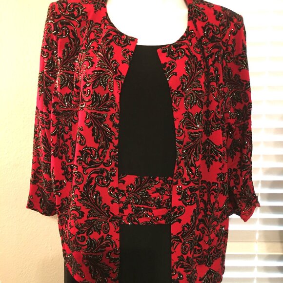 NewJessica Howard Dress & Suit Jacket = Holiday Evening Large  Car1 - Picture 1 of 9